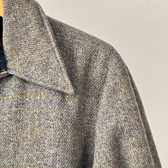 Vintage Woolrich Plaid Wool Zip Up Bomber Jacket Fleece Lined, Size S (generous) - Picture 3 of 8